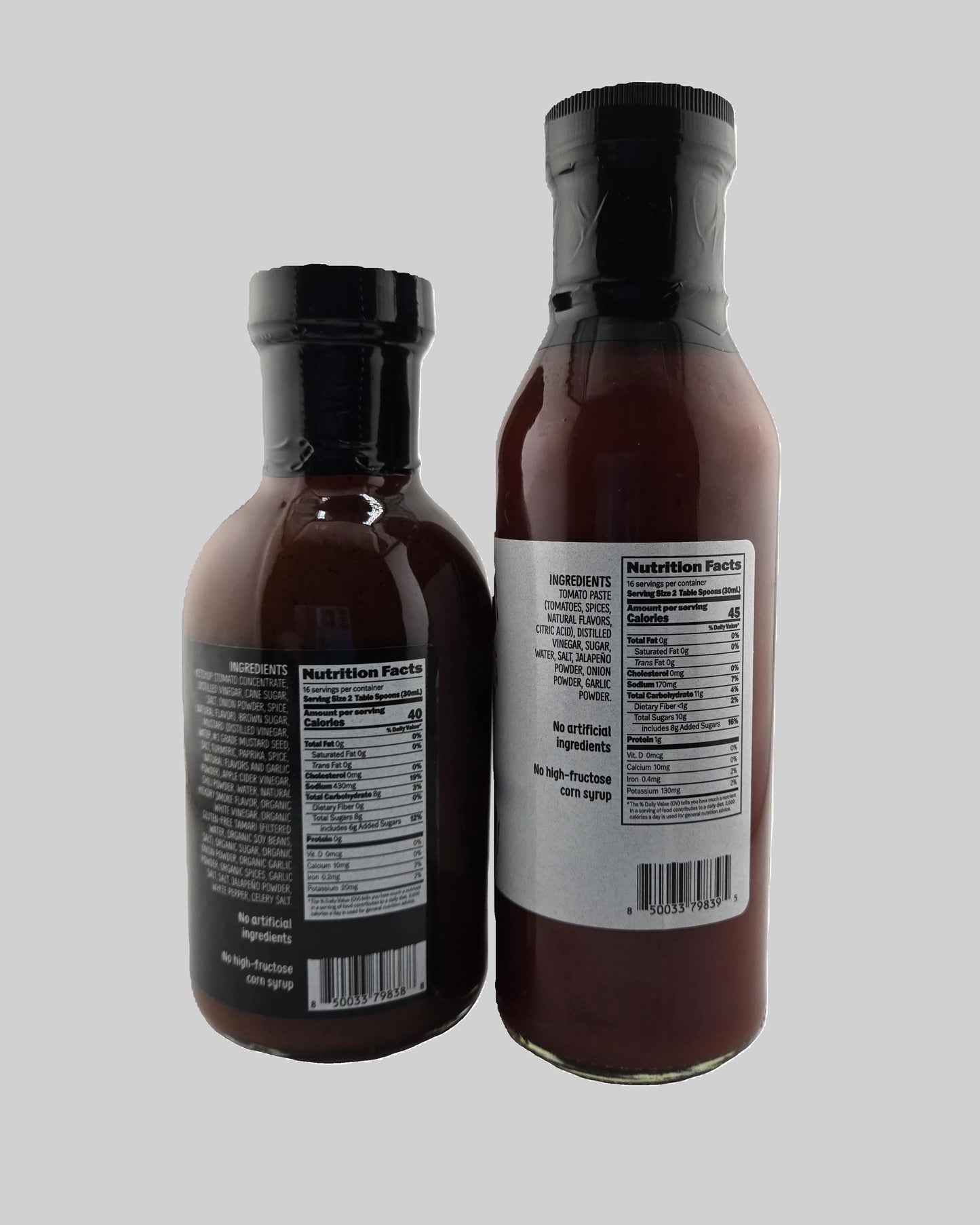 2 Pack - 1 bottle of Gourmet Memphis Style BBQ Sauce and 1 bottle of Gourmet Spicy Ketchup