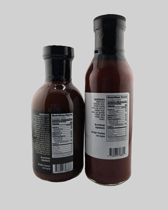 2 Pack - 1 bottle of Gourmet Memphis Style BBQ Sauce and 1 bottle of Gourmet Spicy Ketchup